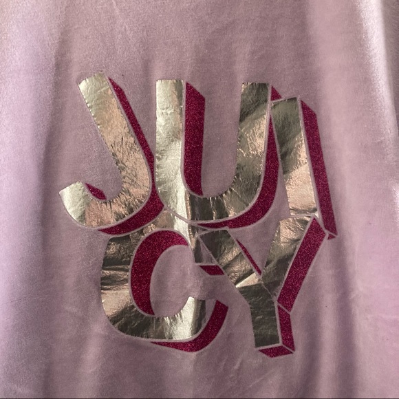 Scattered Juicy Velour Logo Pullover Orchid Bloom - Picture 3 of 5